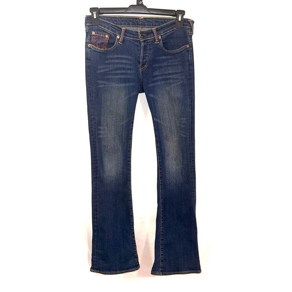 RMC Martin Ksohoh Jeans Size 27 Selvage Love Rose Embroidered Pockets Lot 1001 - Picture 2 of 14